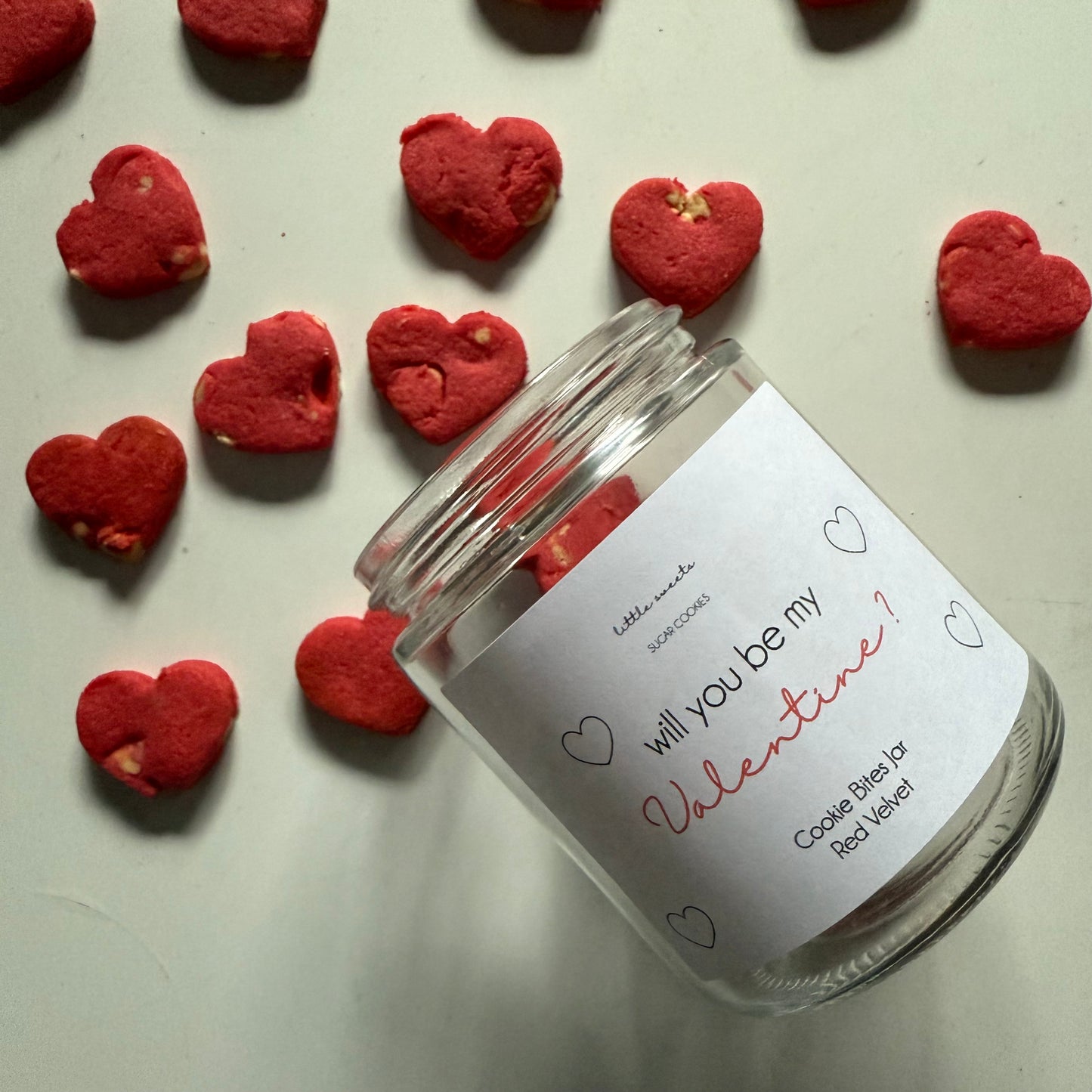 Valentines Cookie Bite Jar